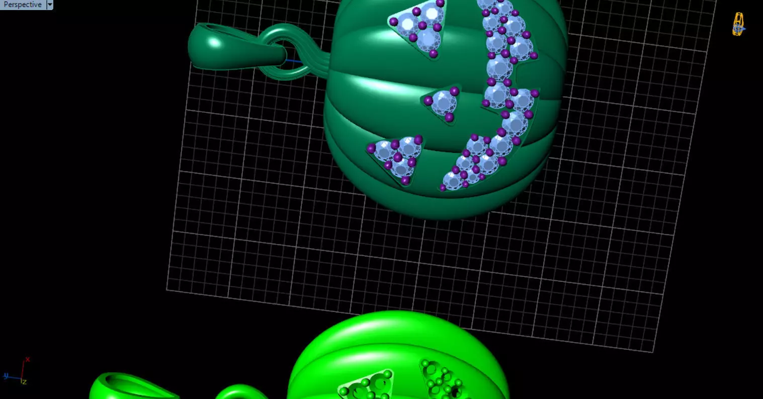 Paved Pumpkin Pendant for Halloween 3D print model_99