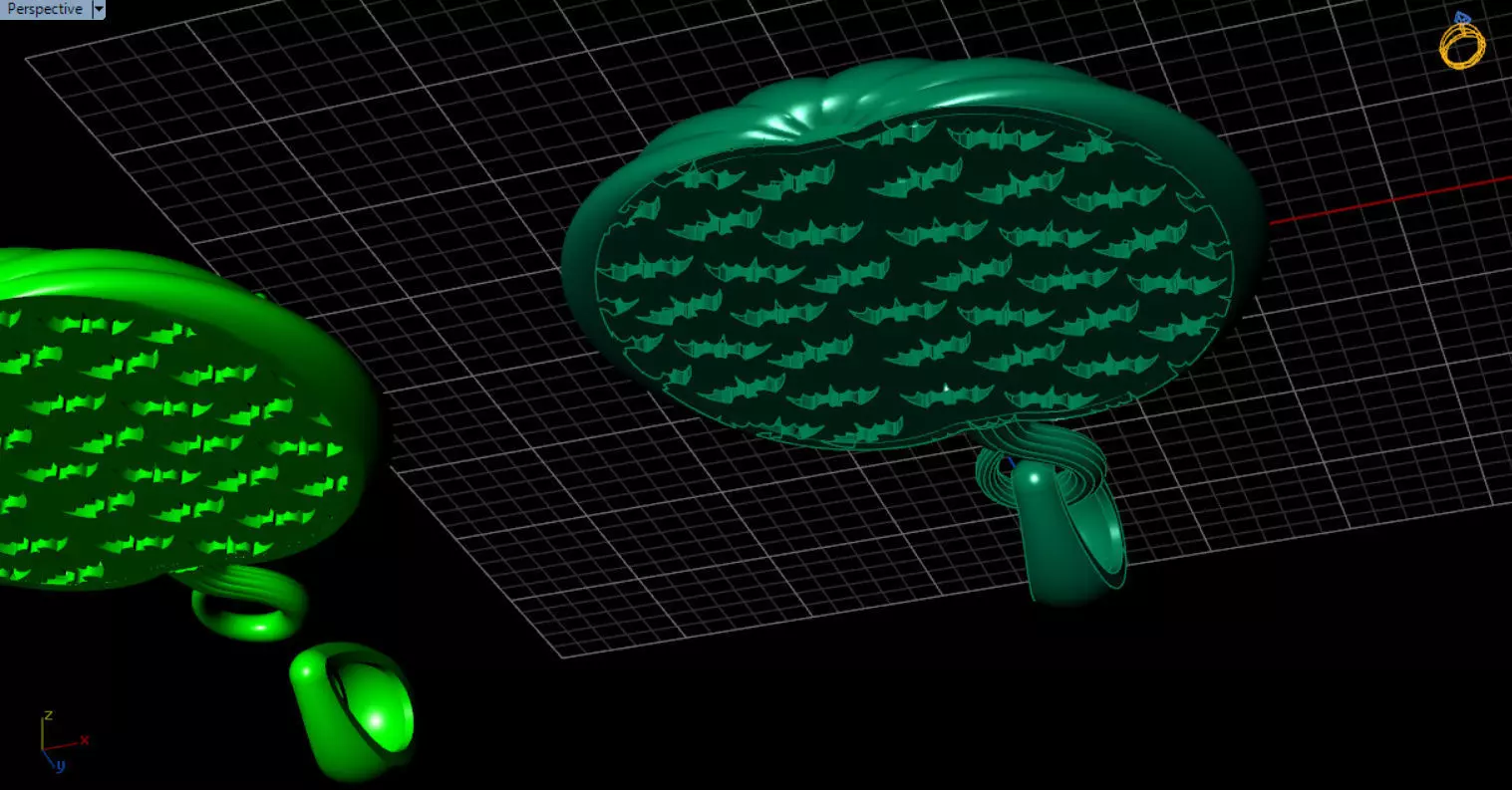 Paved Pumpkin Pendant for Halloween 3D print model_33