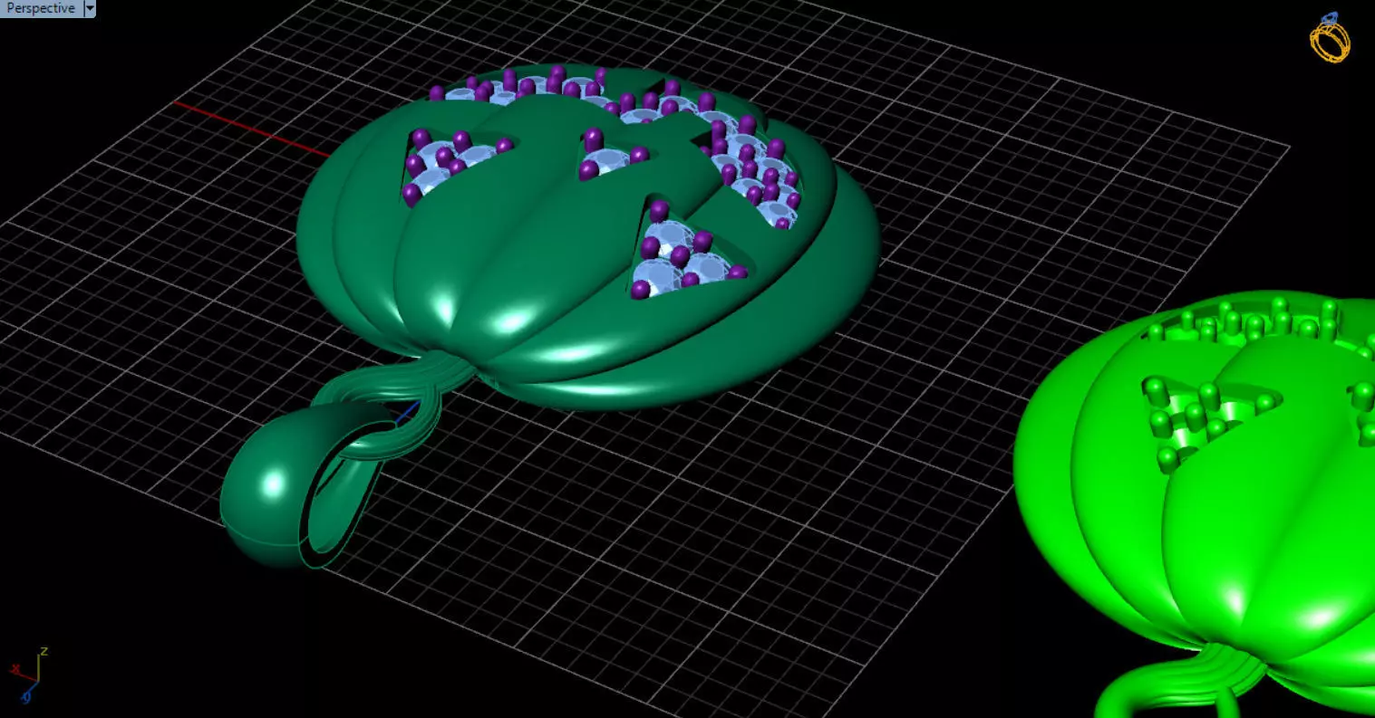 Paved Pumpkin Pendant for Halloween 3D print model_49