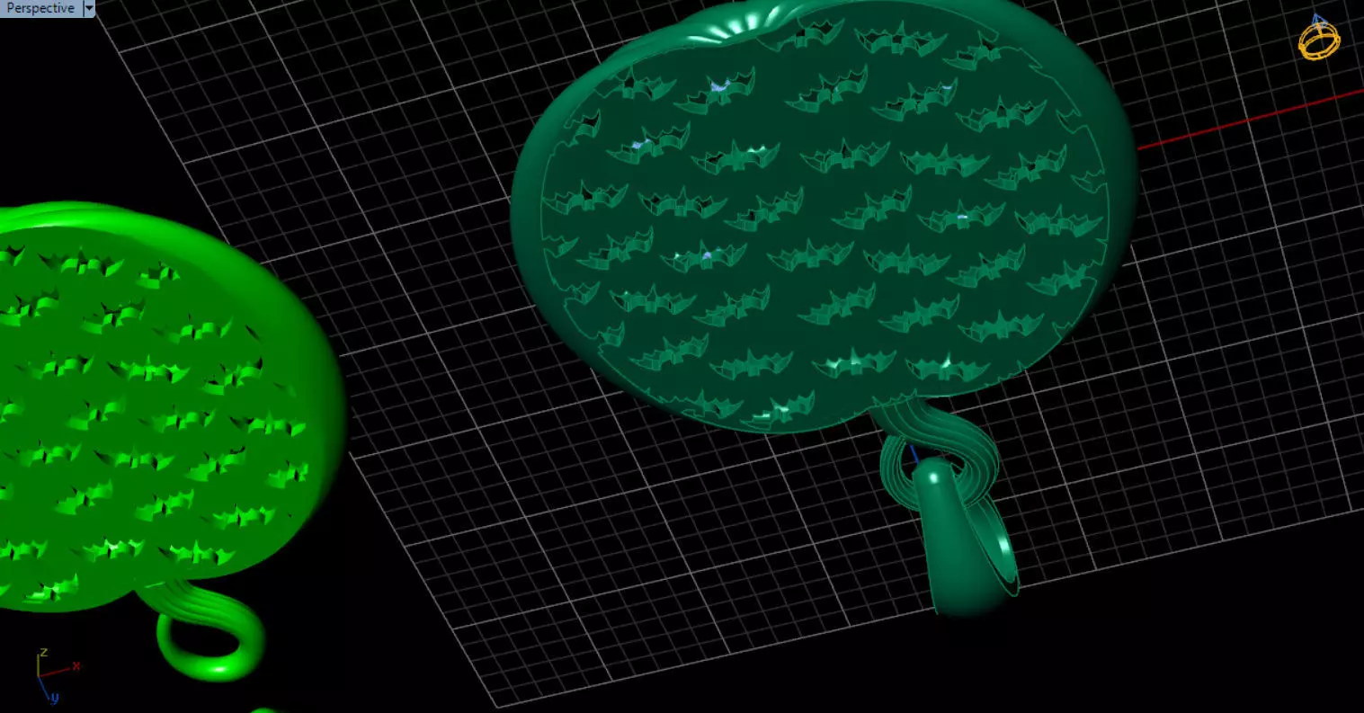 Paved Pumpkin Pendant for Halloween 3D print model_30