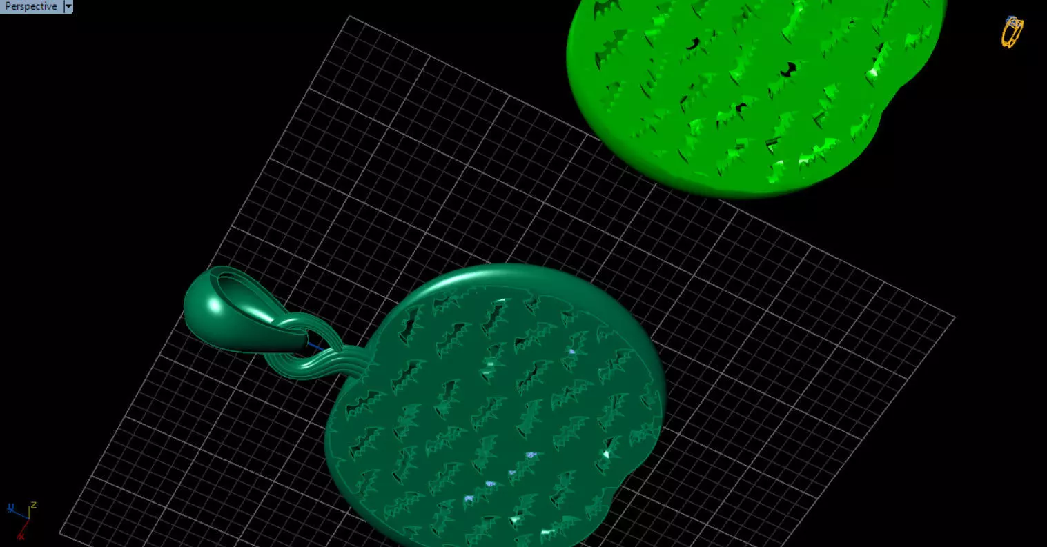 Paved Pumpkin Pendant for Halloween 3D print model_89