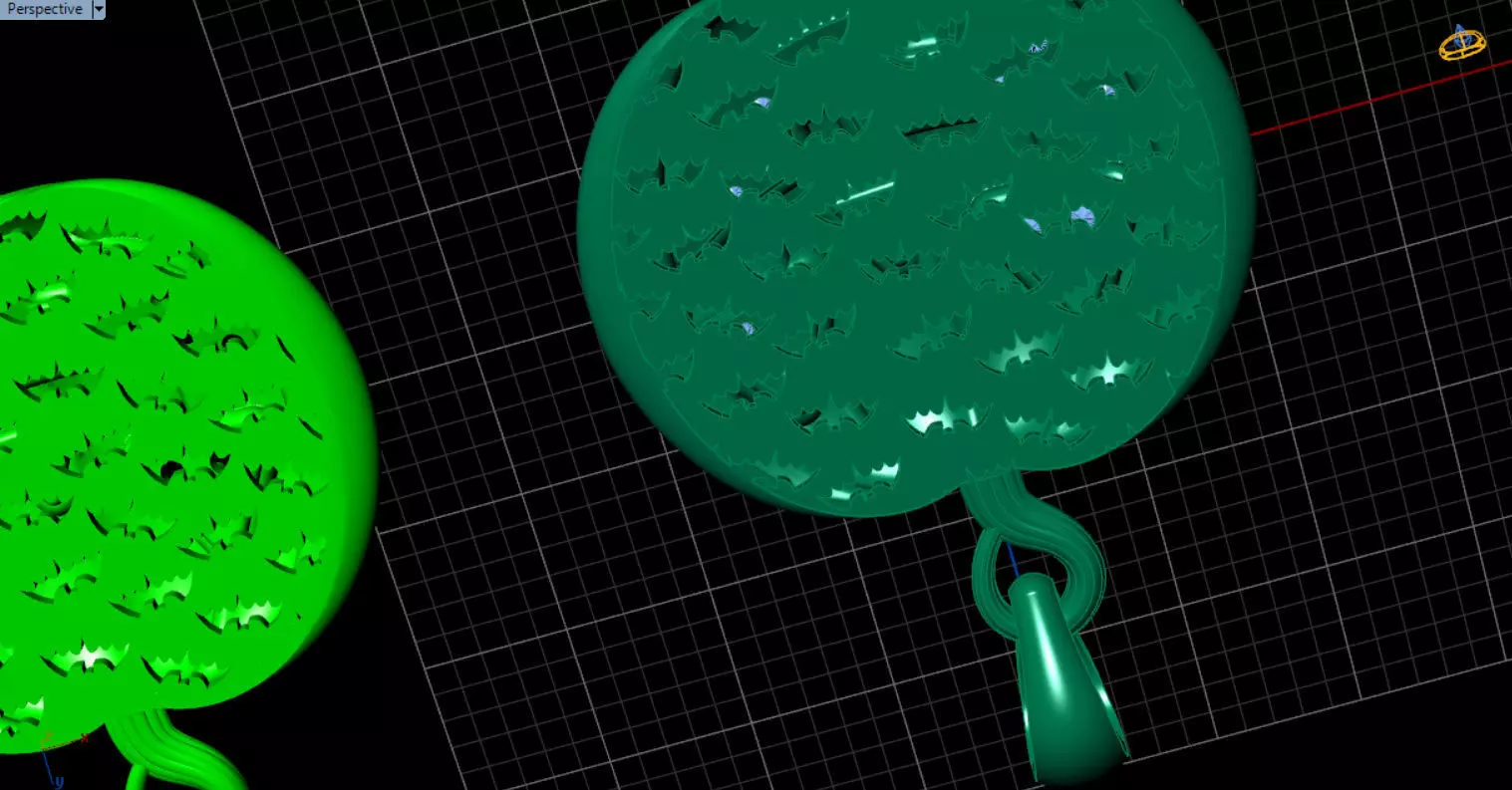 Paved Pumpkin Pendant for Halloween 3D print model_32