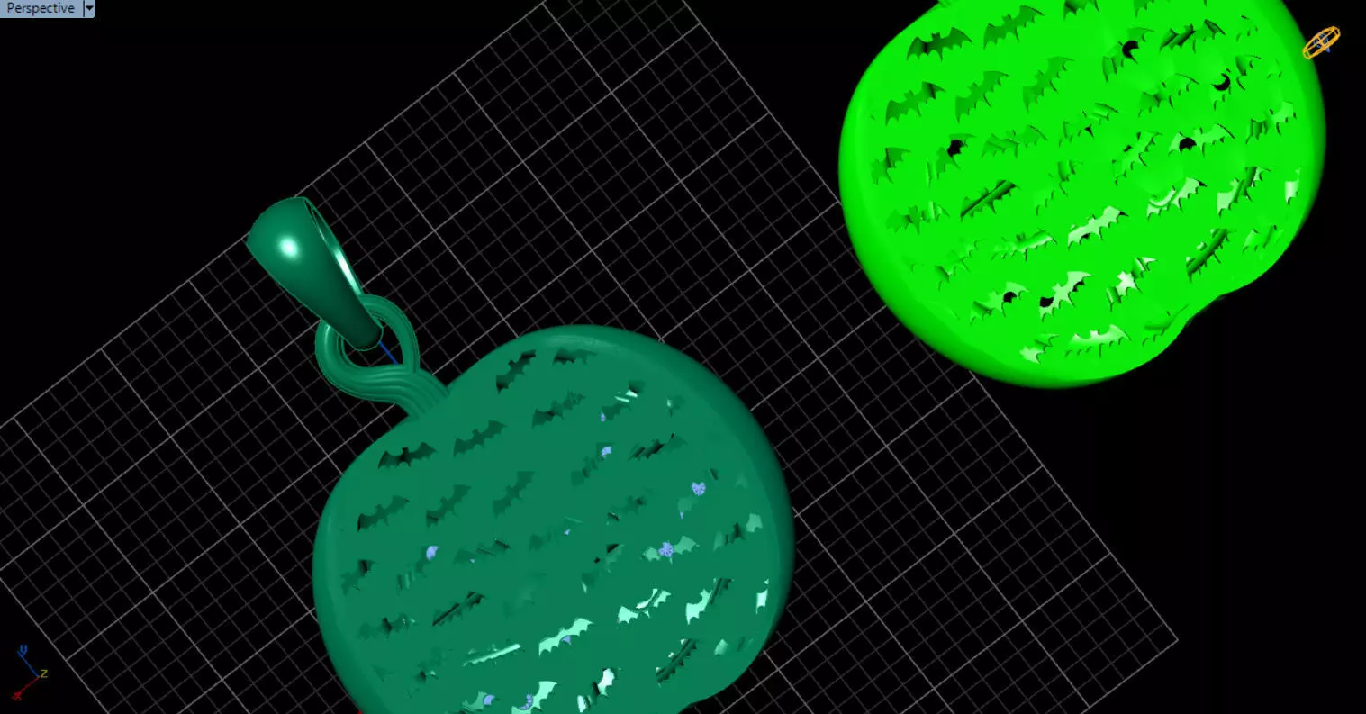 Paved Pumpkin Pendant for Halloween 3D print model_93