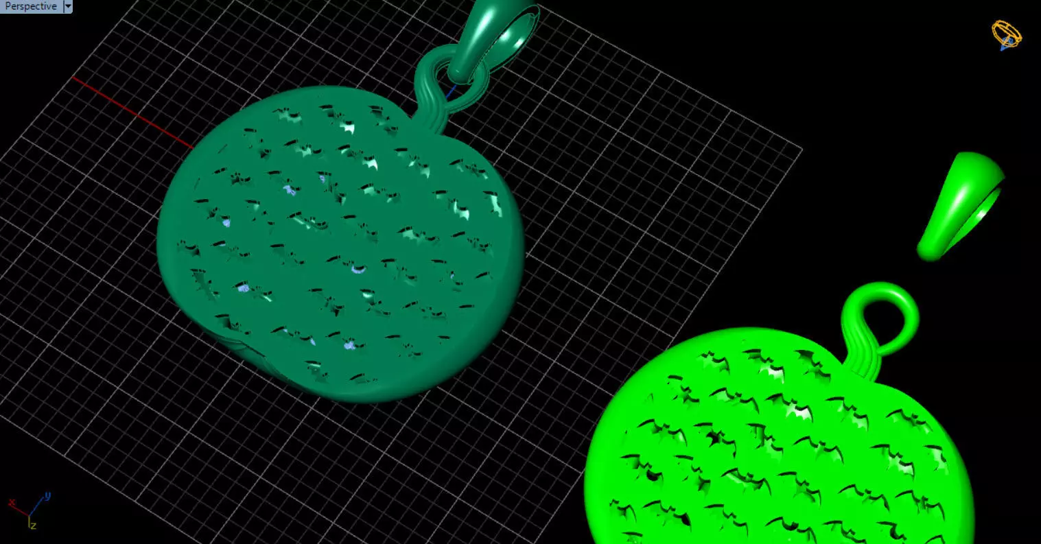 Paved Pumpkin Pendant for Halloween 3D print model_102