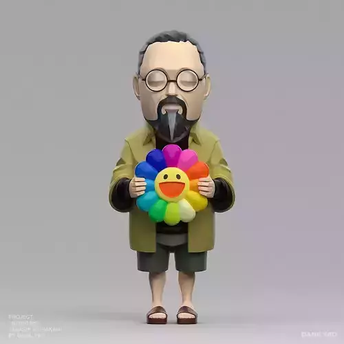 Japanese Flower Creator Takashi Murakami toy 3D print model