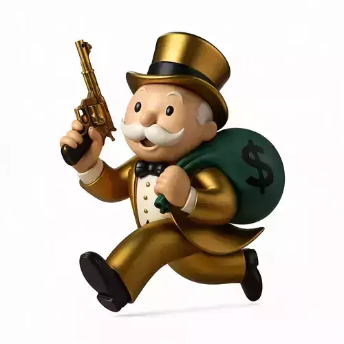  Monopoly Rich Uncle Gold Rush Run Cash Bag toy