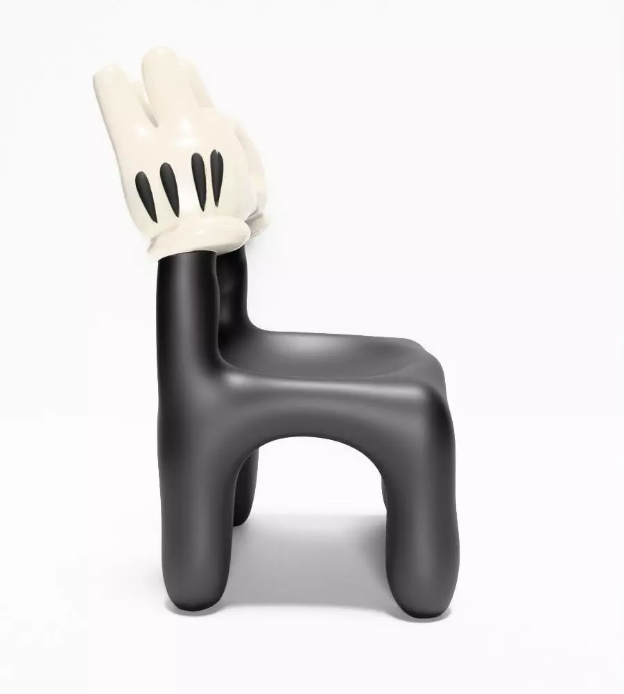 Cartoon Mickey Glove Chair Heart Hands Props Second Life toy 3D print model_17