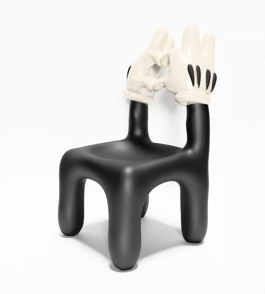 Cartoon Mickey Glove Chair Heart Hands Props Second Life toy 3D print model_4