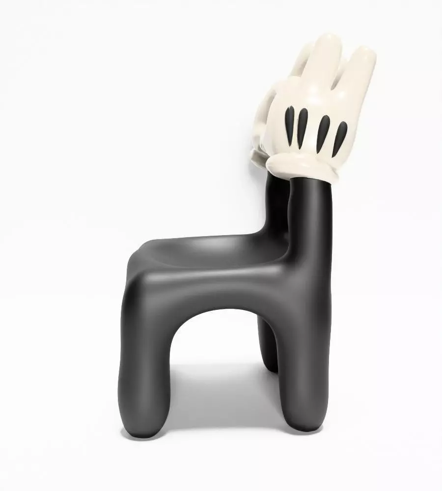 Cartoon Mickey Glove Chair Heart Hands Props Second Life toy 3D print model_6
