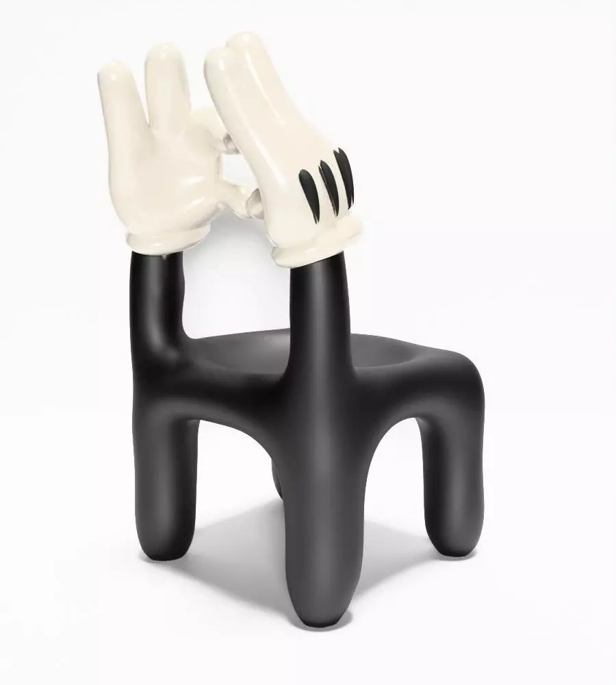 Cartoon Mickey Glove Chair Heart Hands Props Second Life toy 3D print model_14