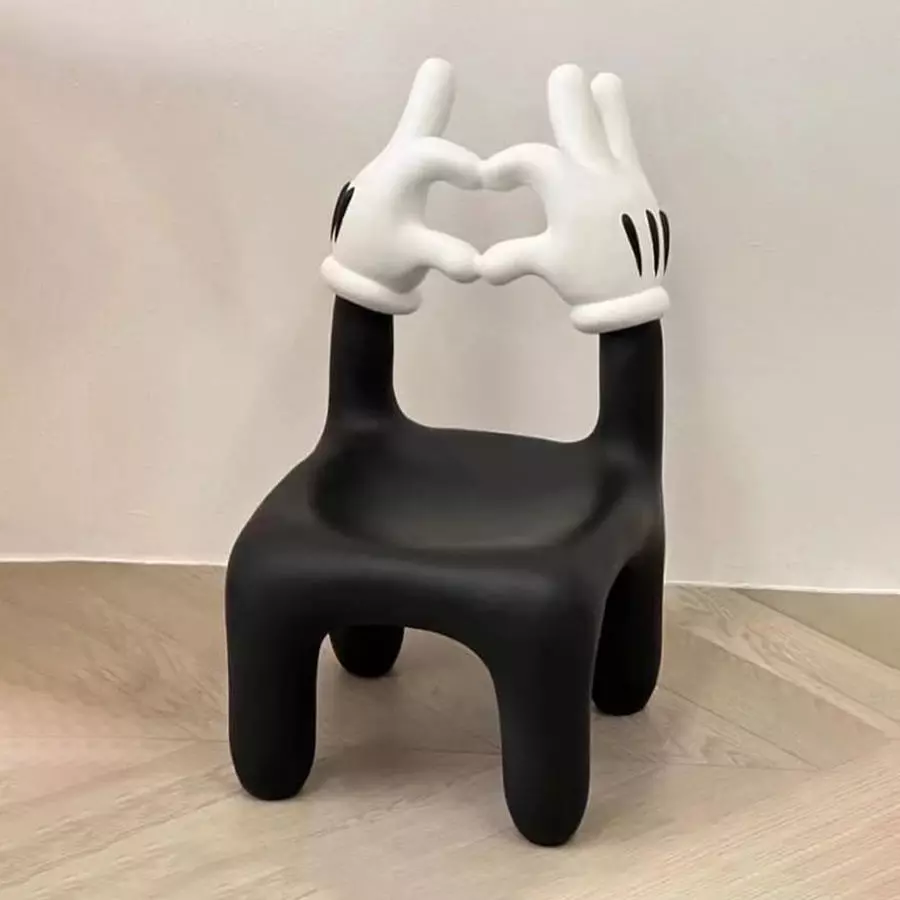 Cartoon Mickey Glove Chair Heart Hands Props Second Life toy 3D print model_0