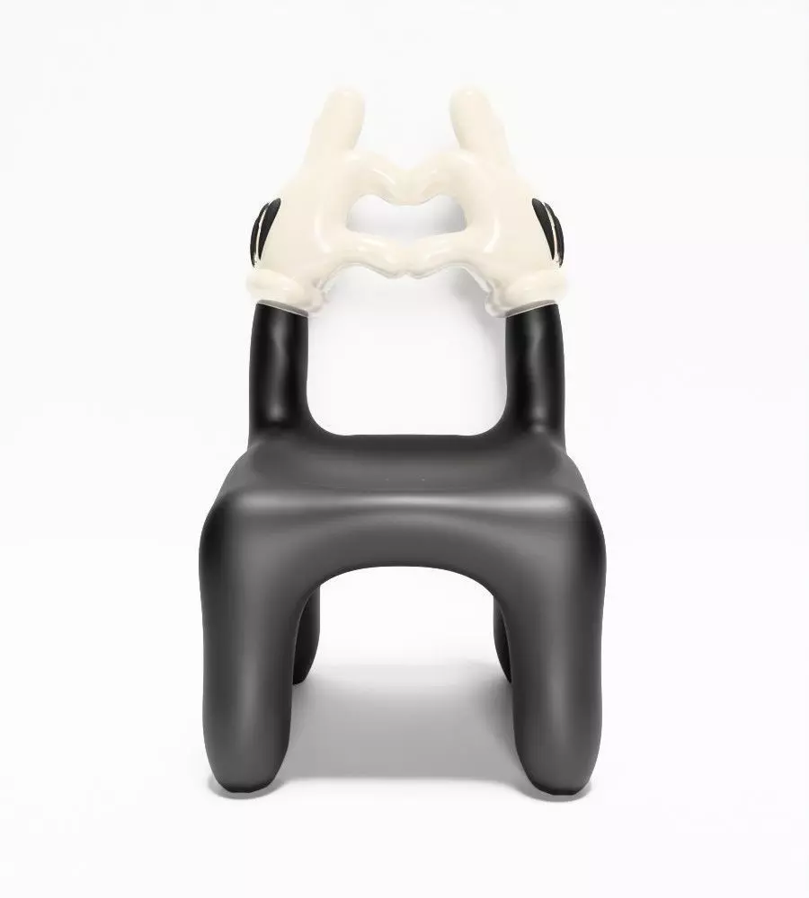 Cartoon Mickey Glove Chair Heart Hands Props Second Life toy 3D print model_1