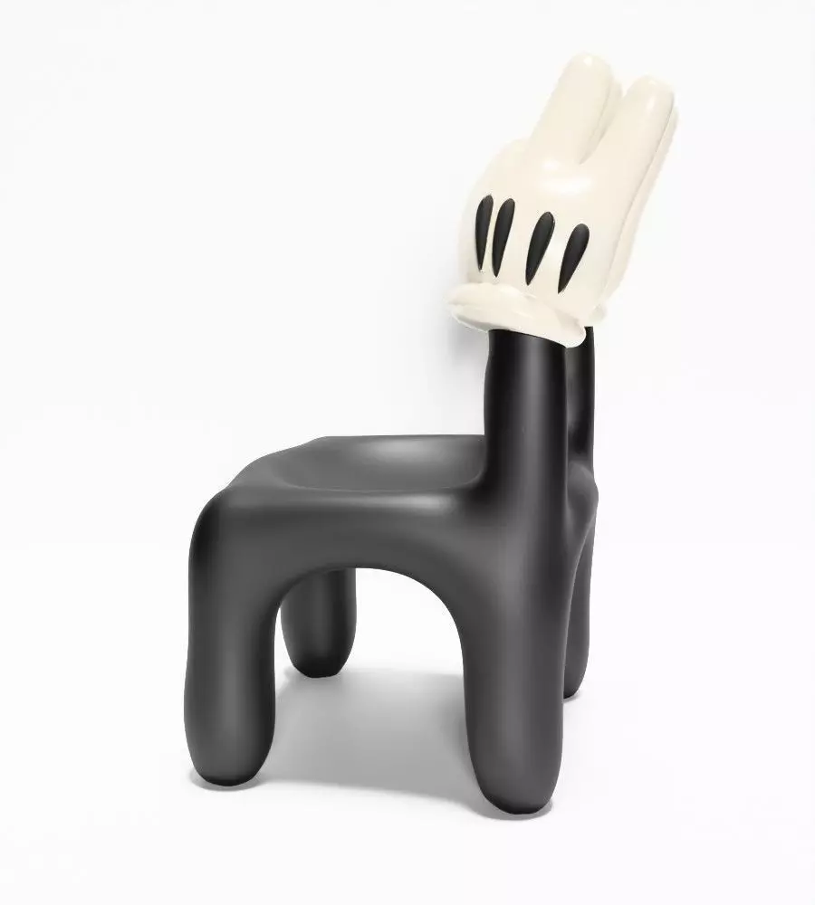 Cartoon Mickey Glove Chair Heart Hands Props Second Life toy 3D print model_7