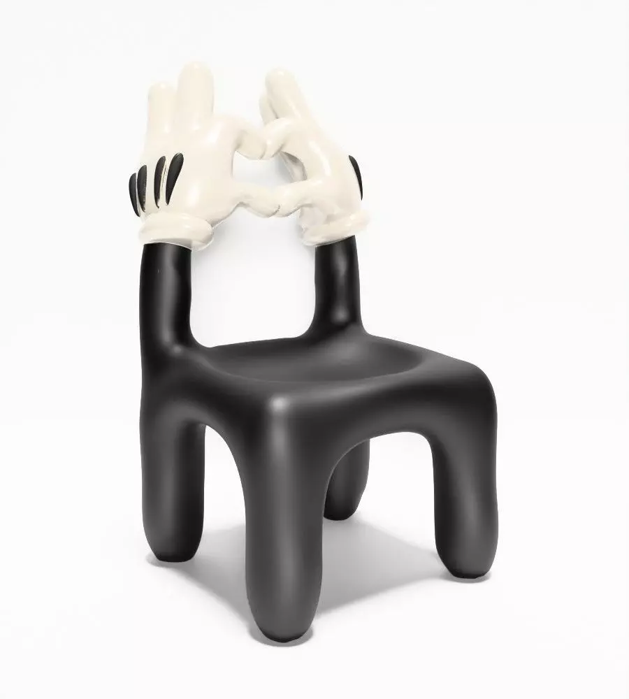 Cartoon Mickey Glove Chair Heart Hands Props Second Life toy 3D print model_20