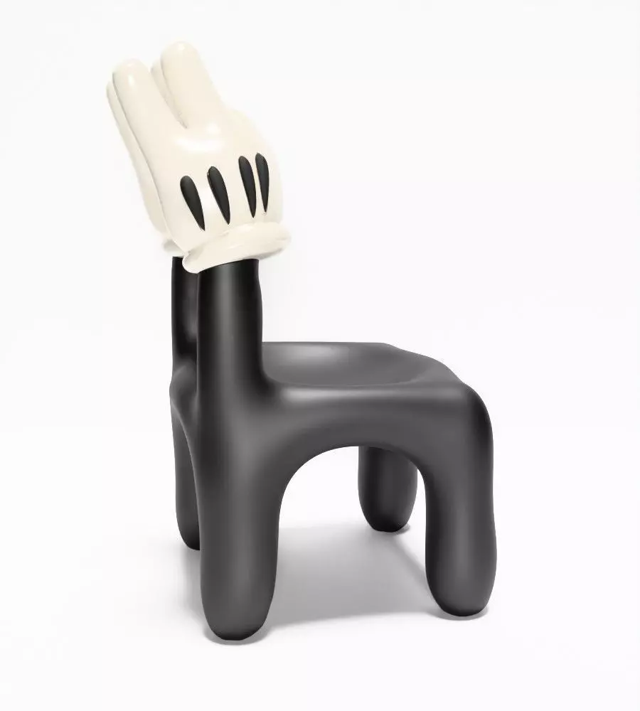 Cartoon Mickey Glove Chair Heart Hands Props Second Life toy 3D print model_16