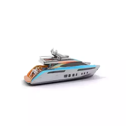 Luxury Yacht model pack Low-poly 3D model
