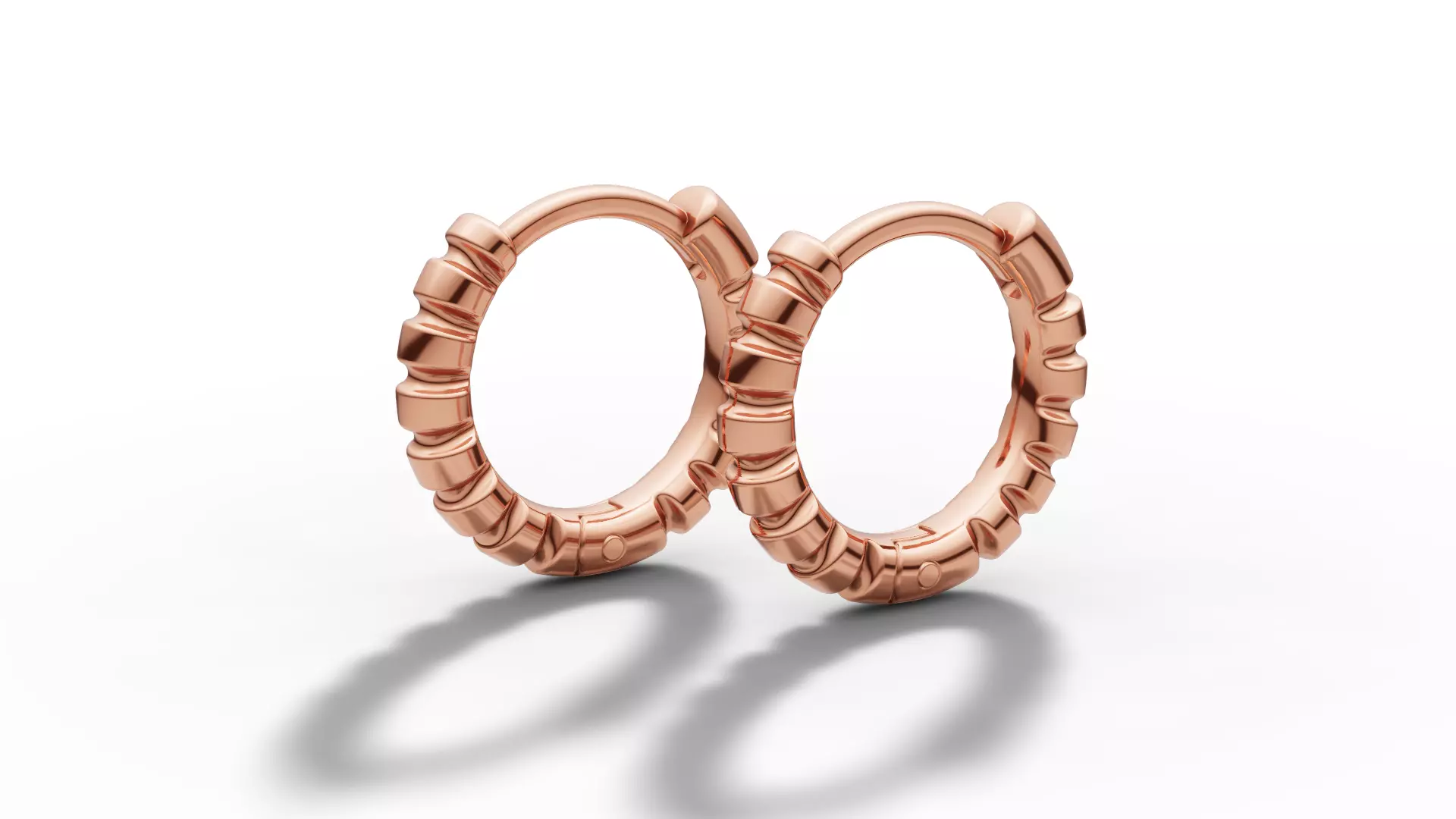 Hoop Earrings Ribbon Earrings 13mm size 3d model 3D print model_28