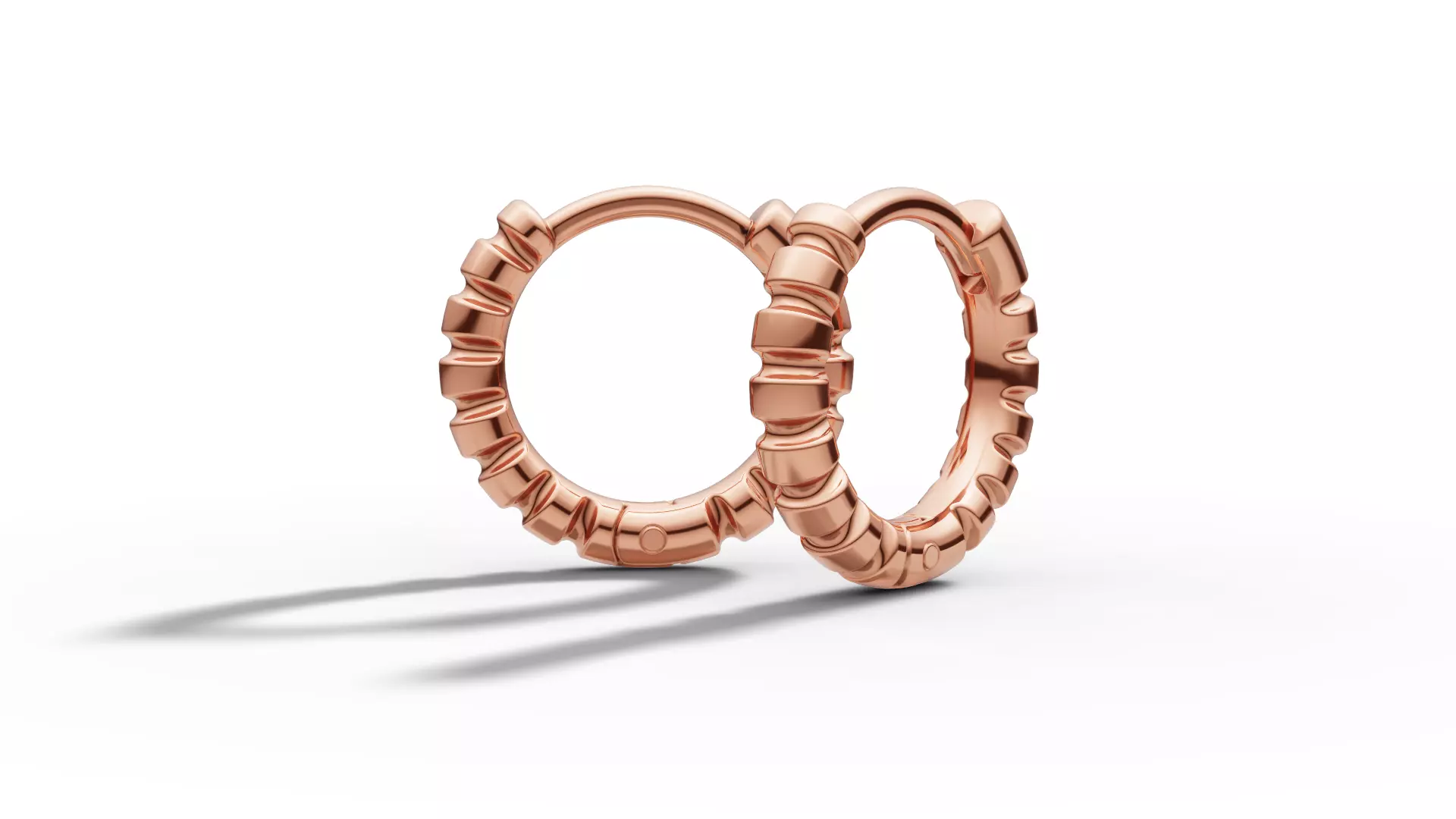 Hoop Earrings Ribbon Earrings 13mm size 3d model 3D print model_13