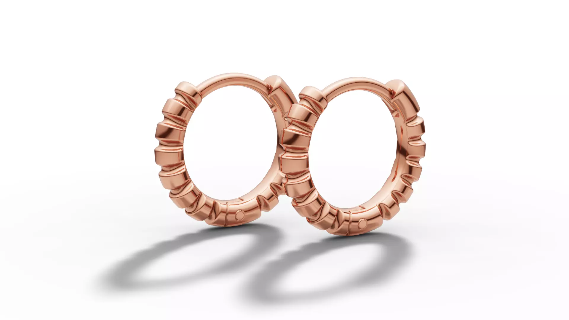 Hoop Earrings Ribbon Earrings 13mm size 3d model 3D print model_22