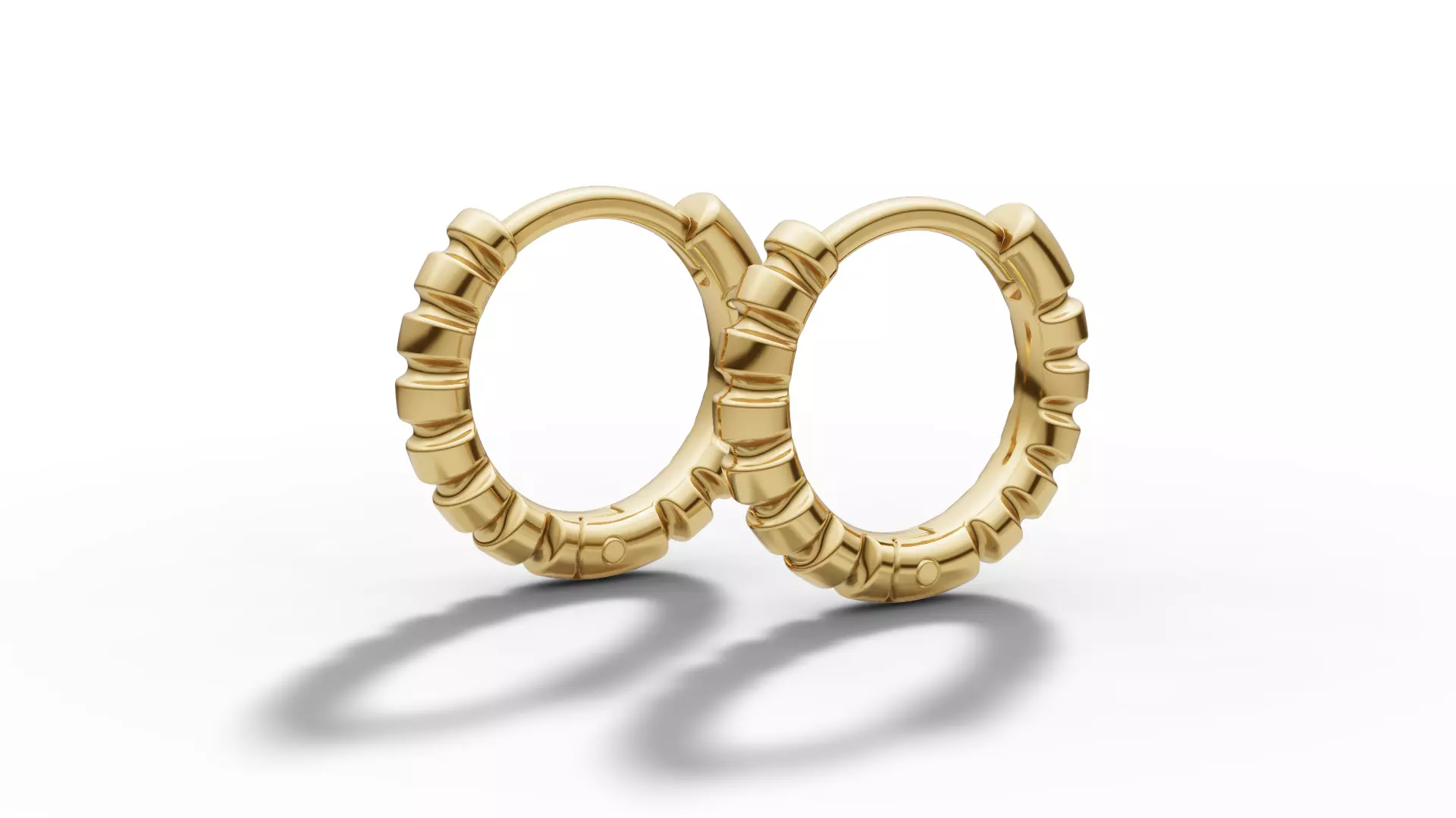 Hoop Earrings Ribbon Earrings 13mm size 3d model 3D print model_23