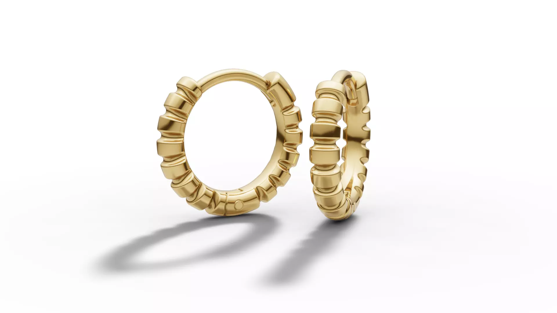 Hoop Earrings Ribbon Earrings 13mm size 3d model 3D print model_2