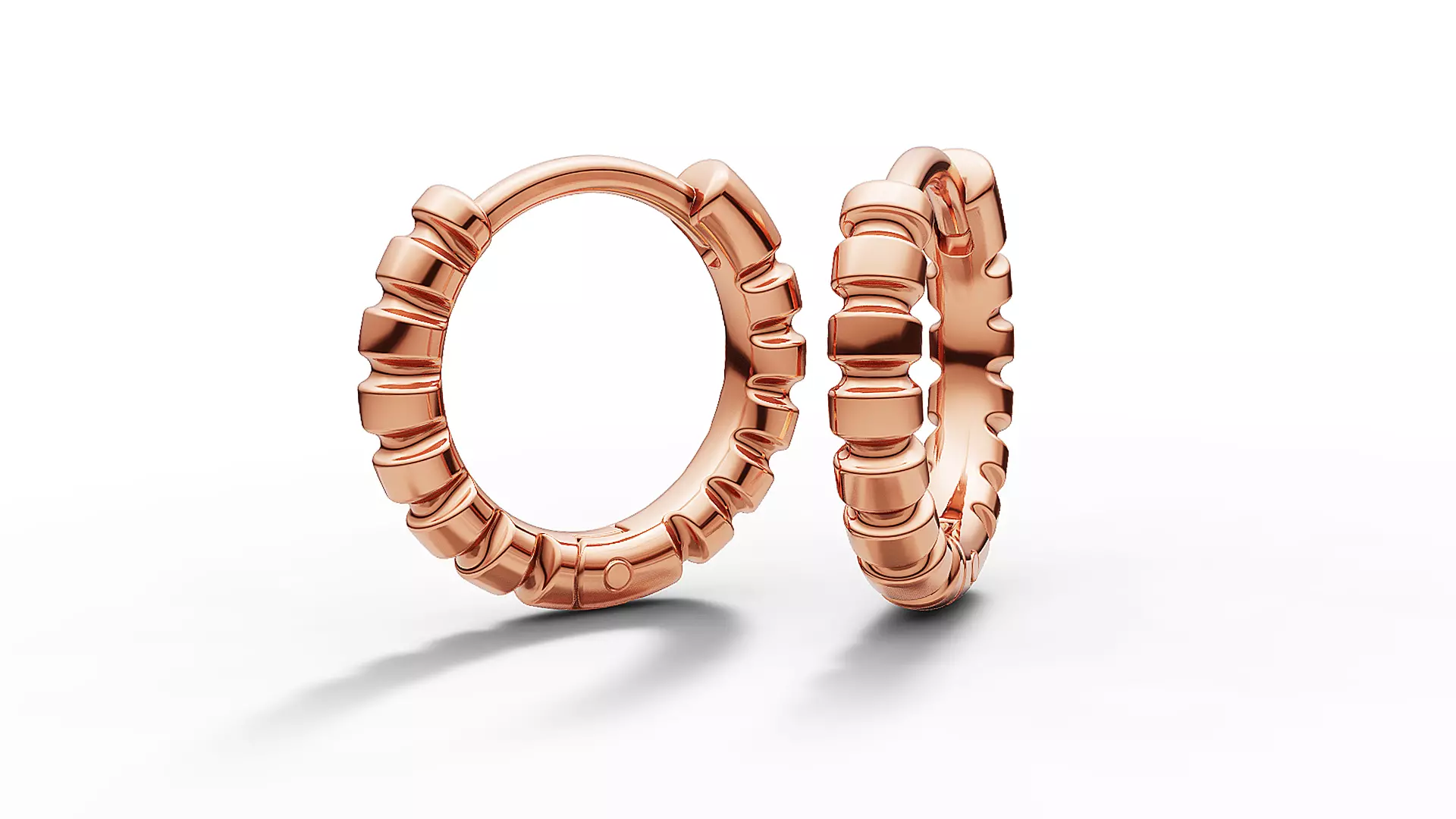 Hoop Earrings Ribbon Earrings 13mm size 3d model 3D print model_0