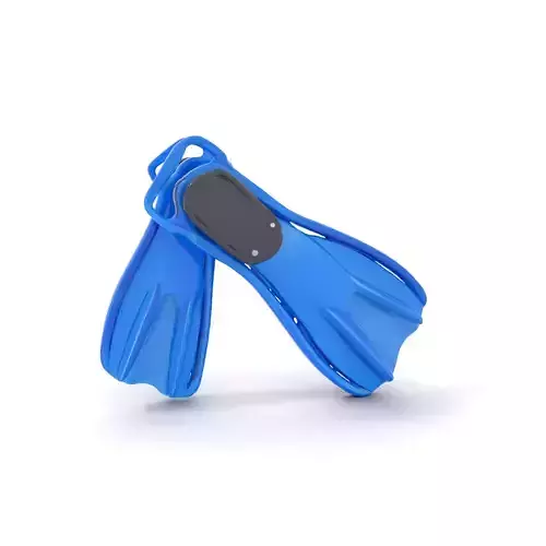 Ocean Blue Flippers model pack Low-poly 3D model