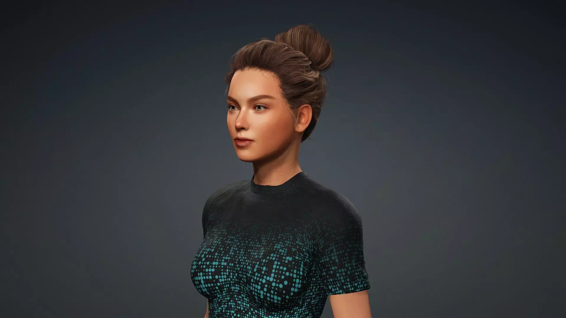 Realistic Woman 3D Model 3D model_9