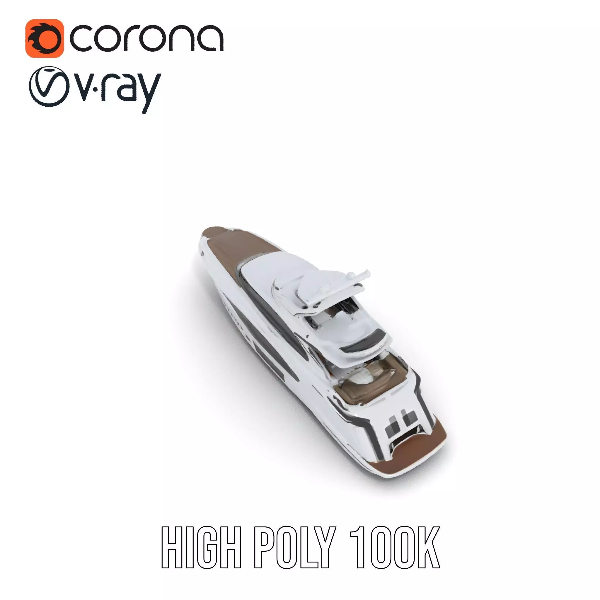 Sleek Yacht model pack Low-poly 3D model_26