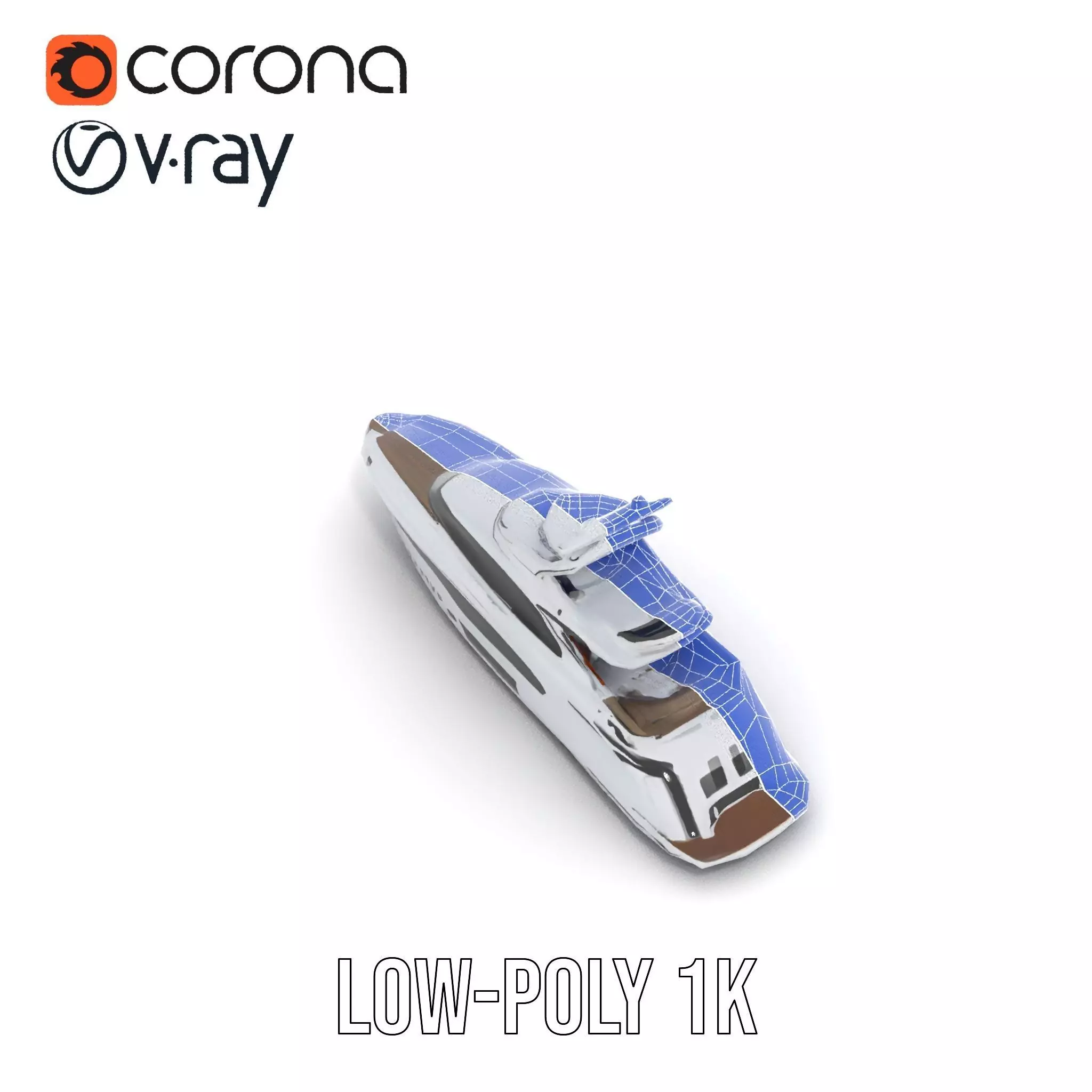 Sleek Yacht model pack Low-poly 3D model_16