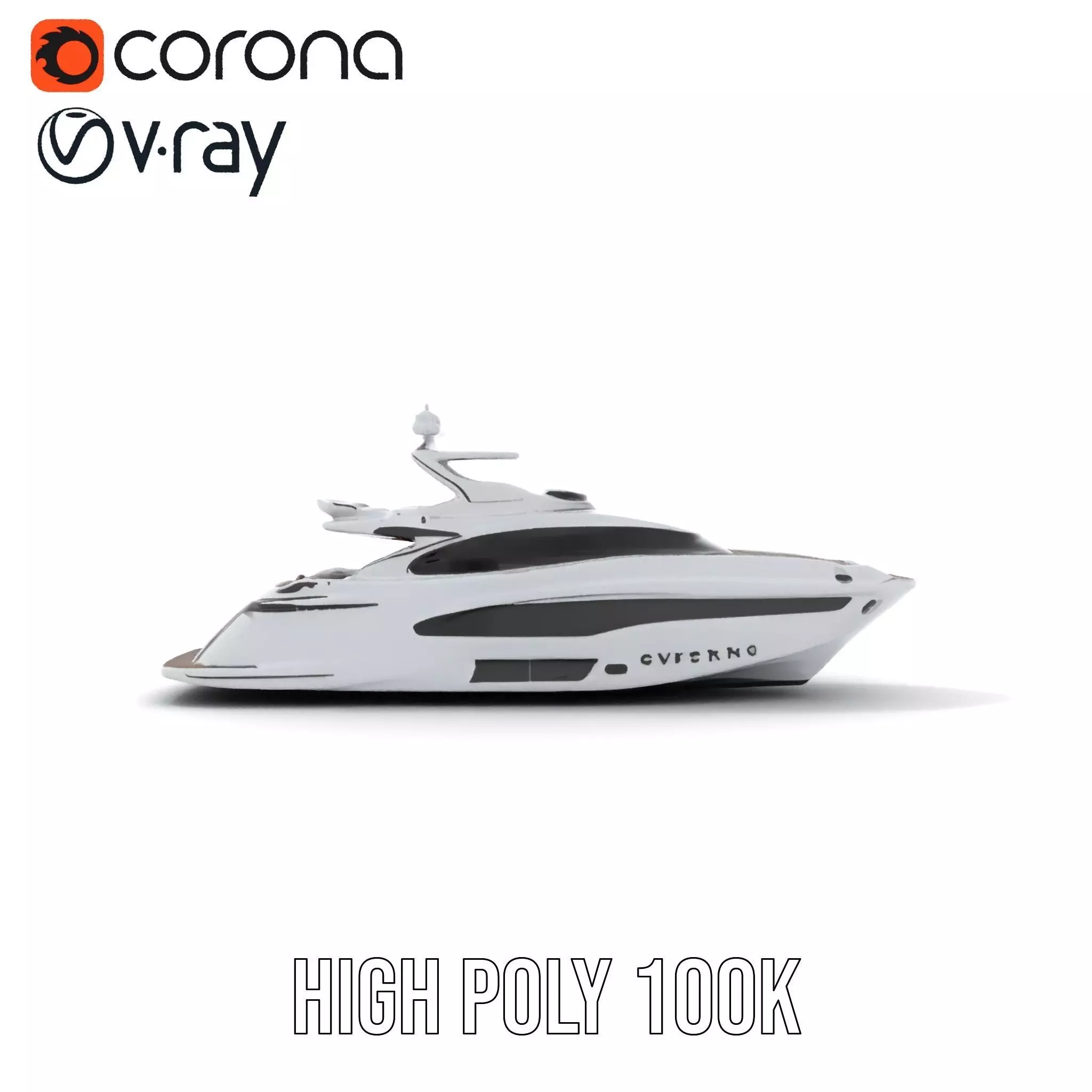 Sleek Yacht model pack Low-poly 3D model_33