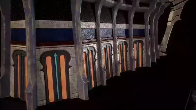 Building 4 Low-poly 3D model 4