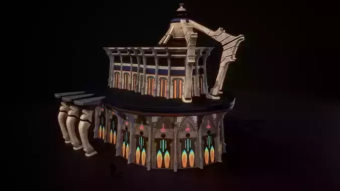 Building 4 Low-poly 3D model