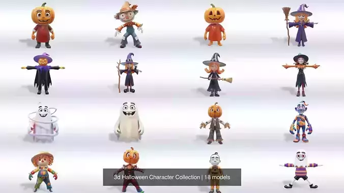3d Halloween Character Collection 