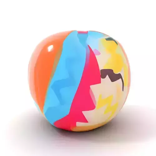 Colorful Beach Ball model pack Low-poly 3D model