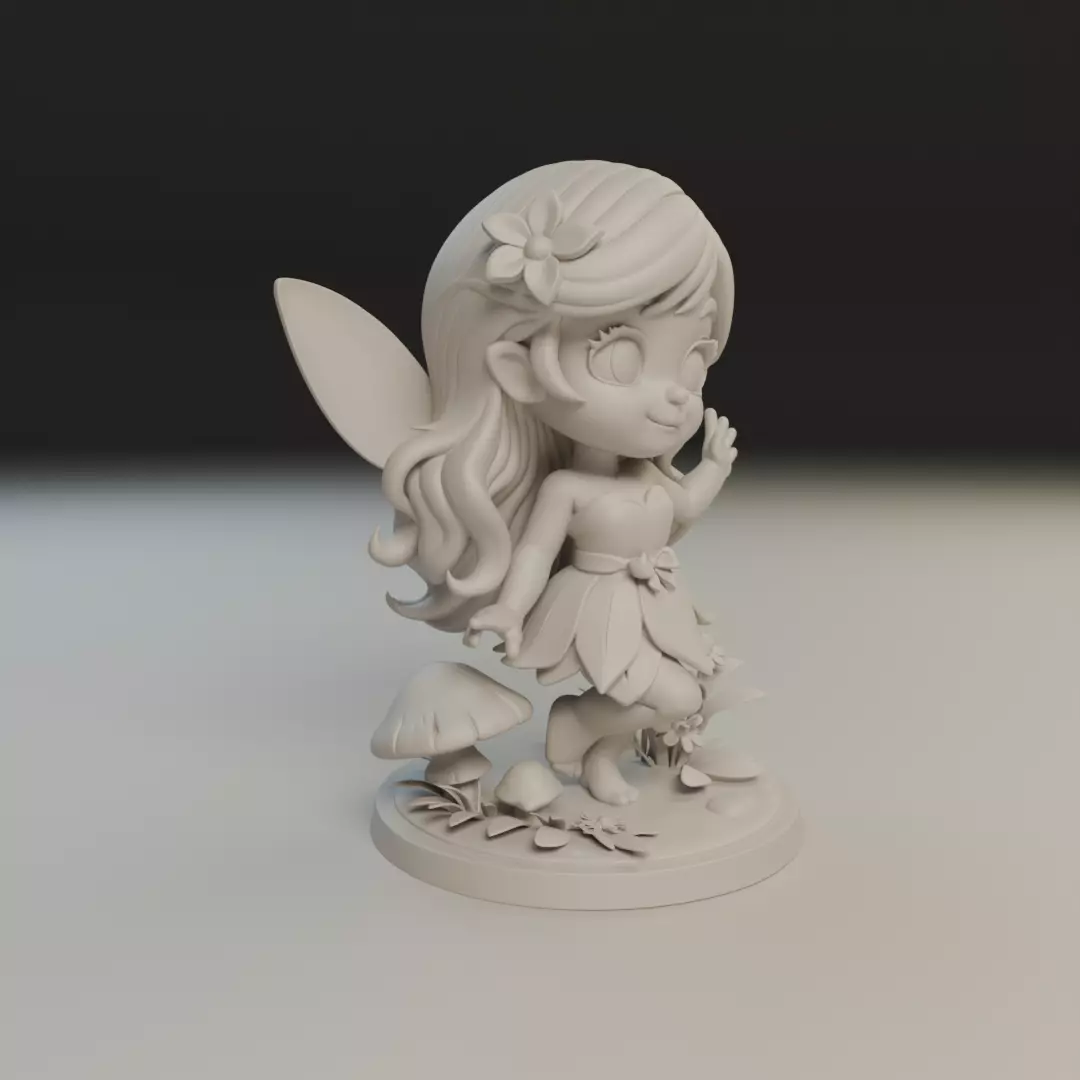 chibi fairy 3D print model_11