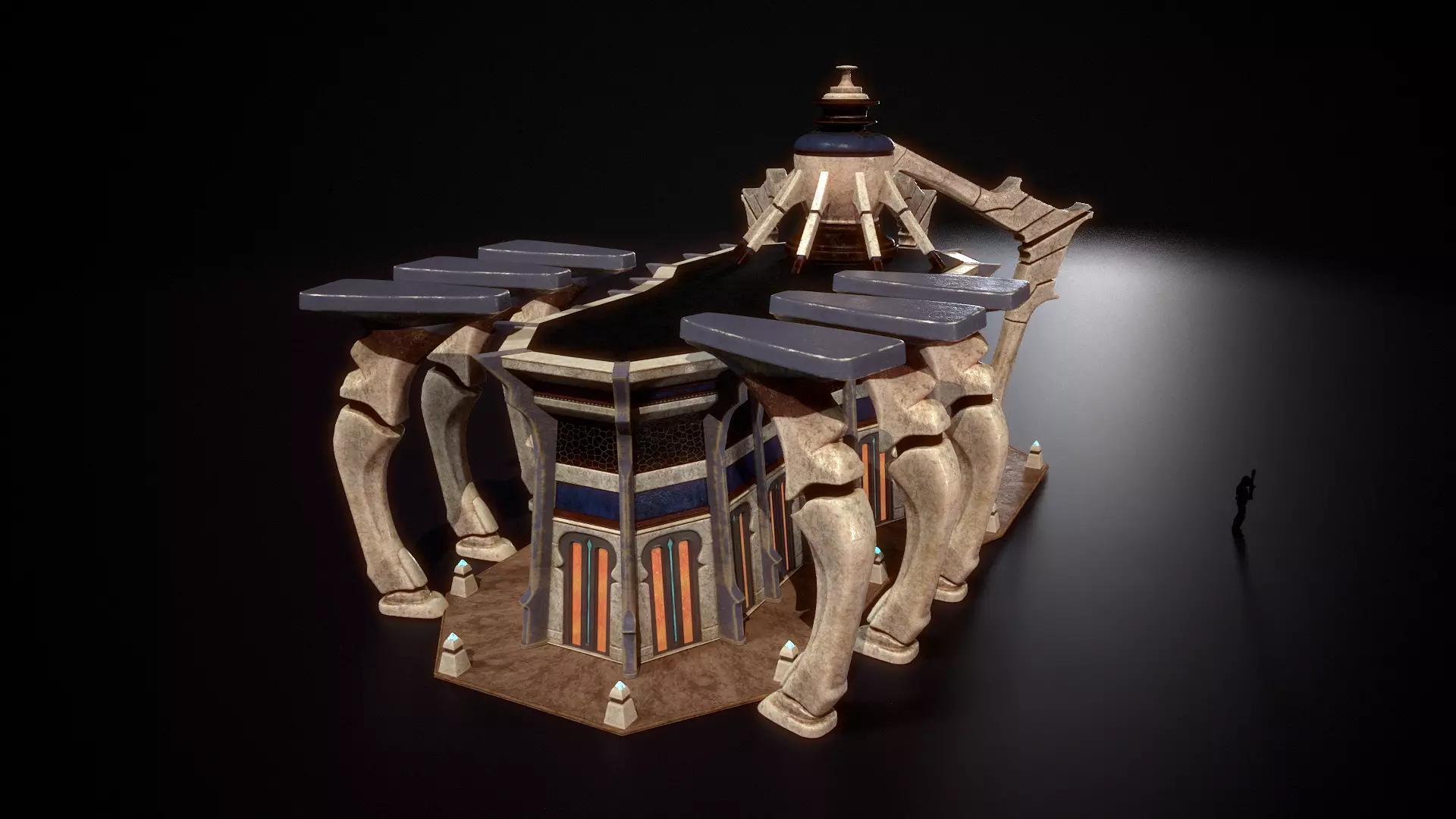 Building 4b Low-poly 3D model_1