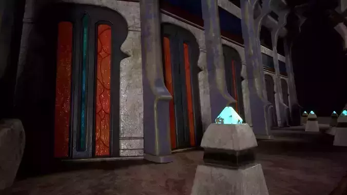 Building 4b Low-poly 3D model 4