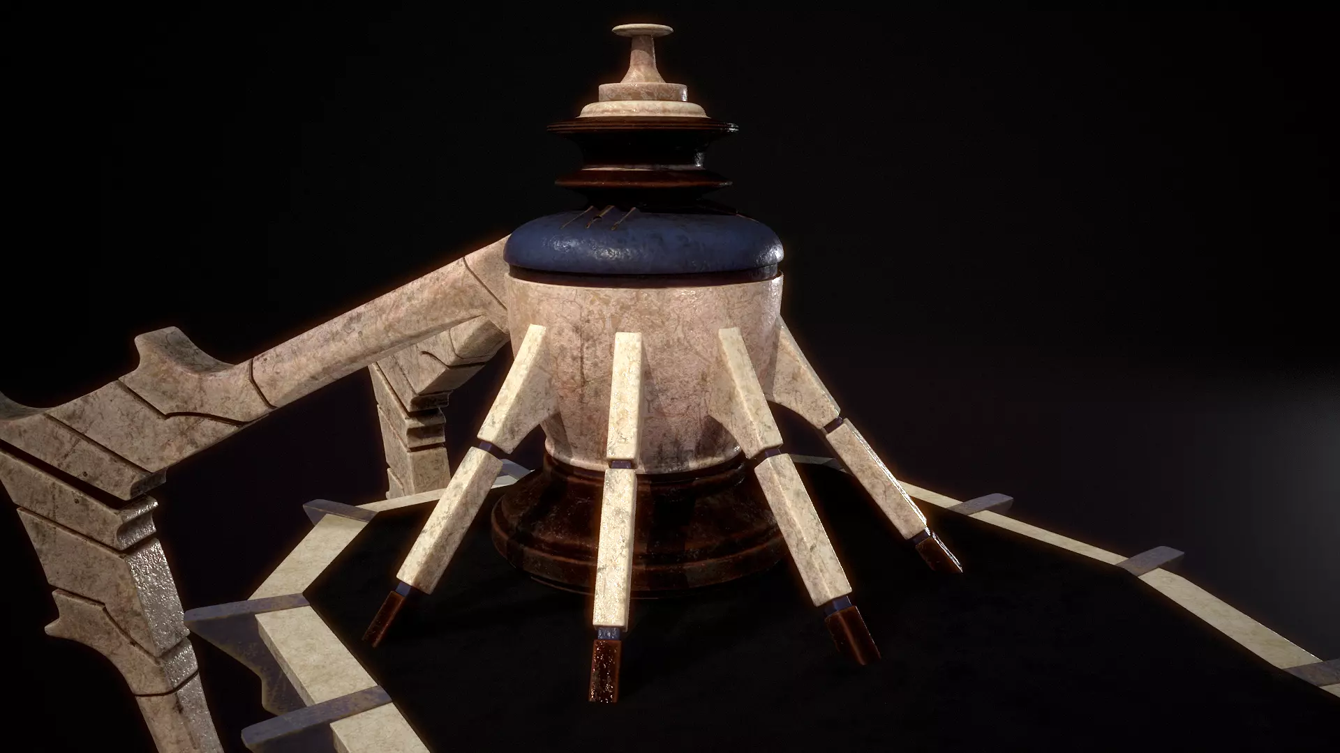 Building 4b Low-poly 3D model_7