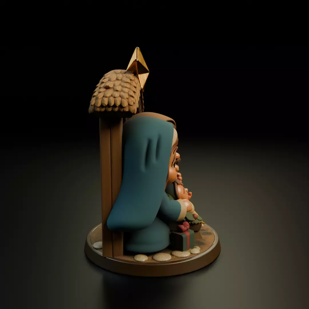 nativity scene 3D print model_1