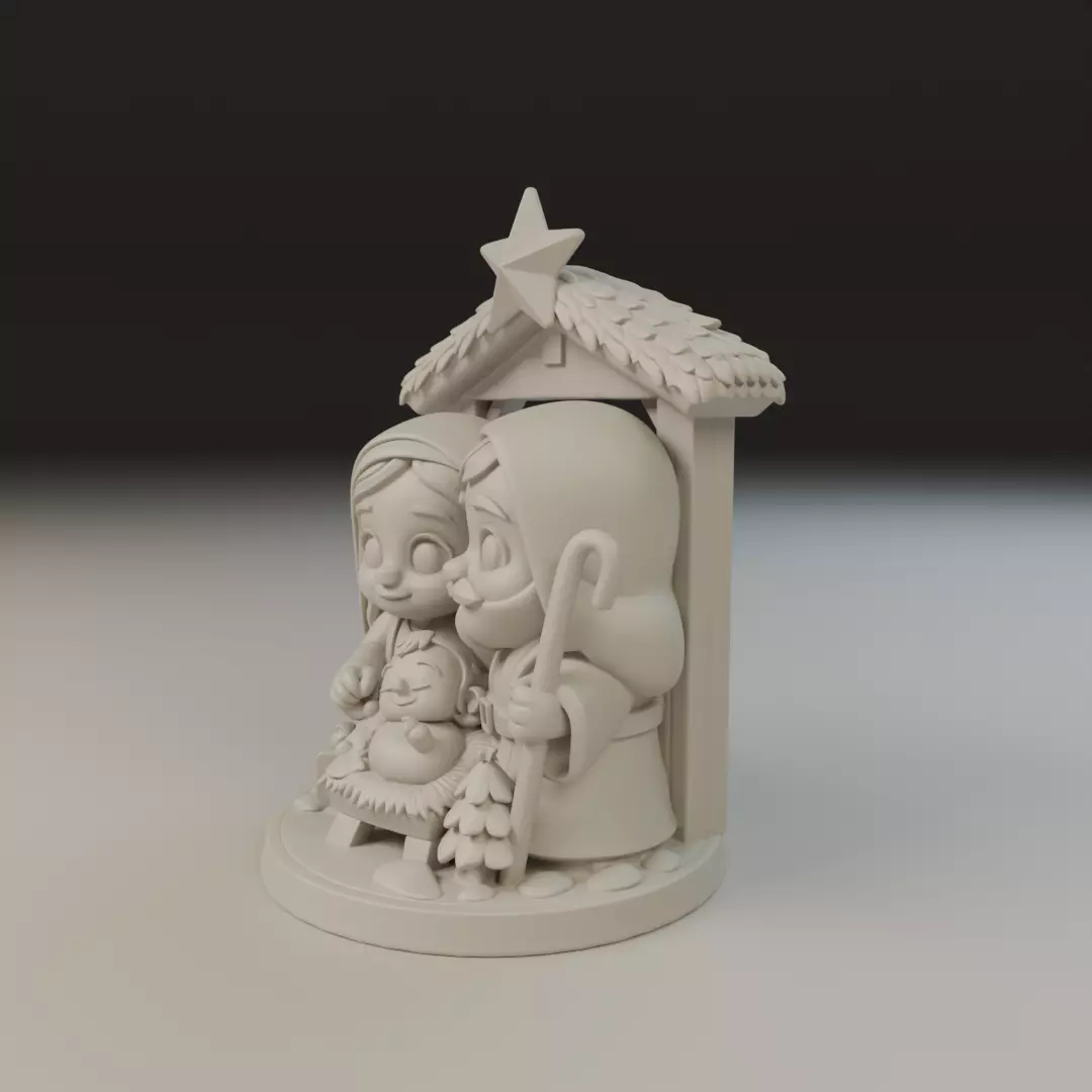 nativity scene 3D print model_10