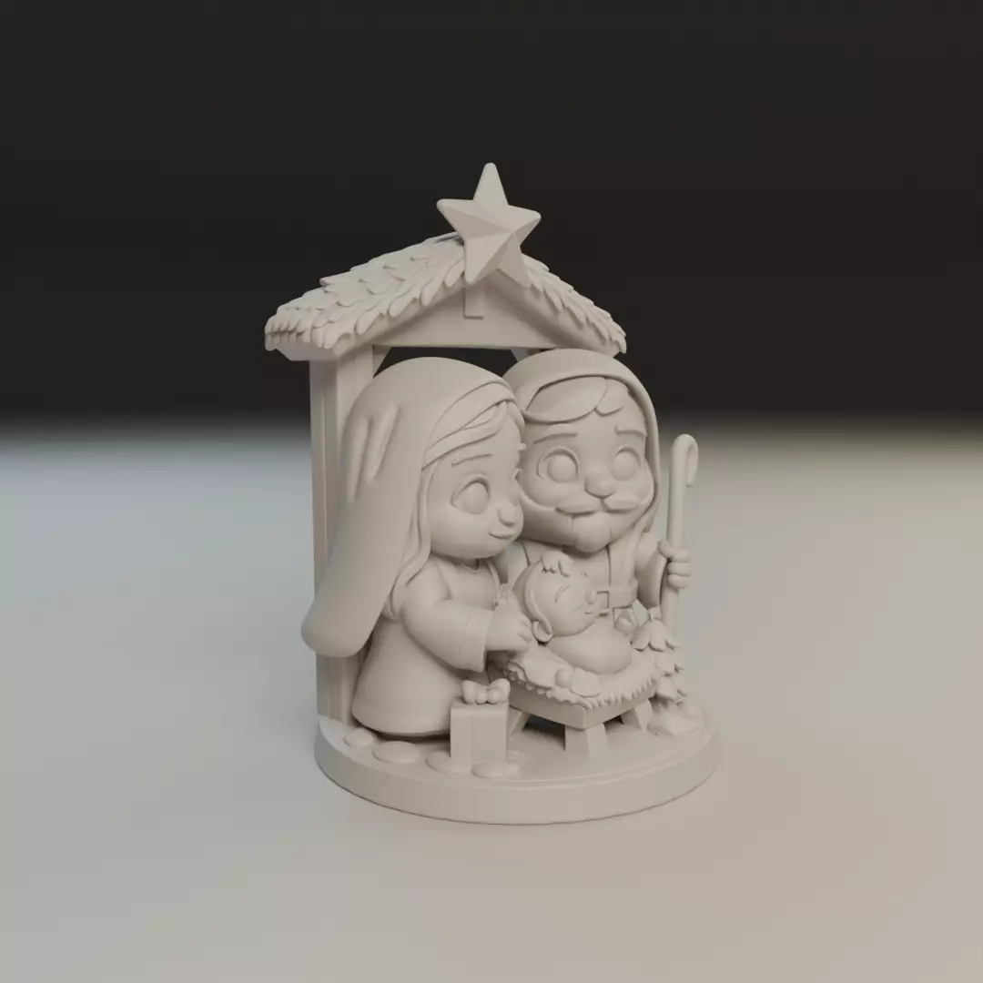 nativity scene 3D print model_12