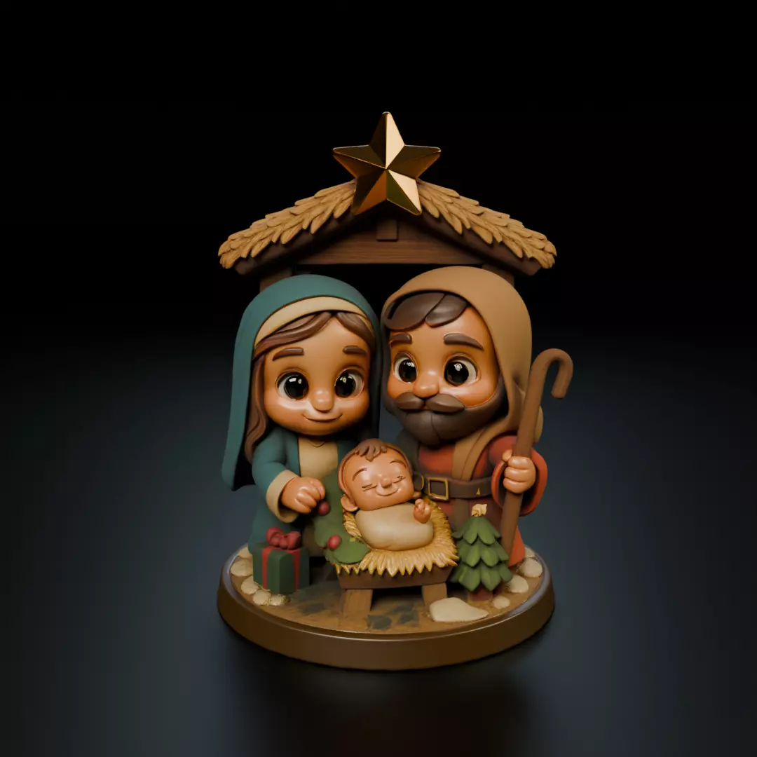 nativity scene 3D print model_15