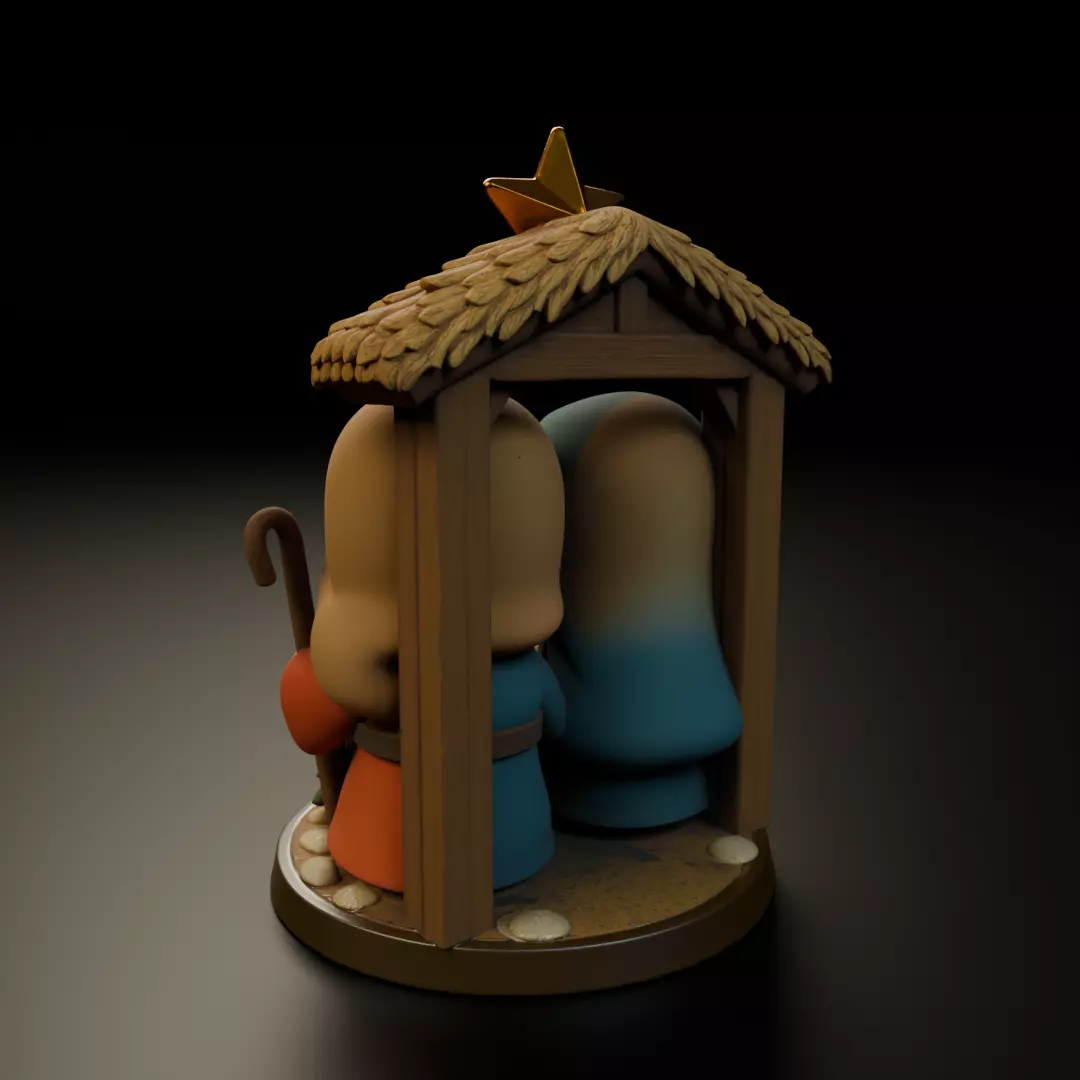 nativity scene 3D print model_7