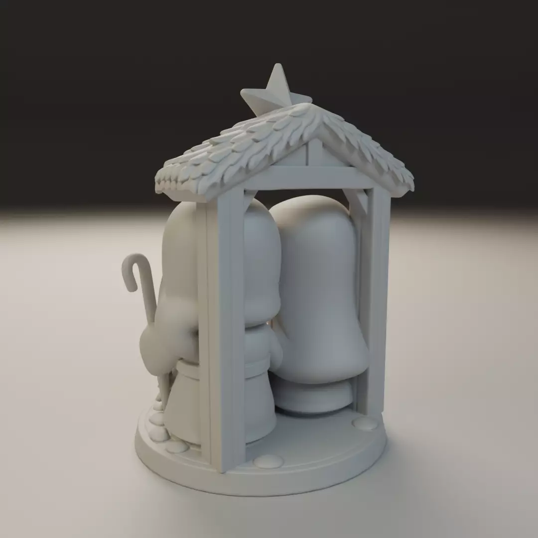 nativity scene 3D print model_8