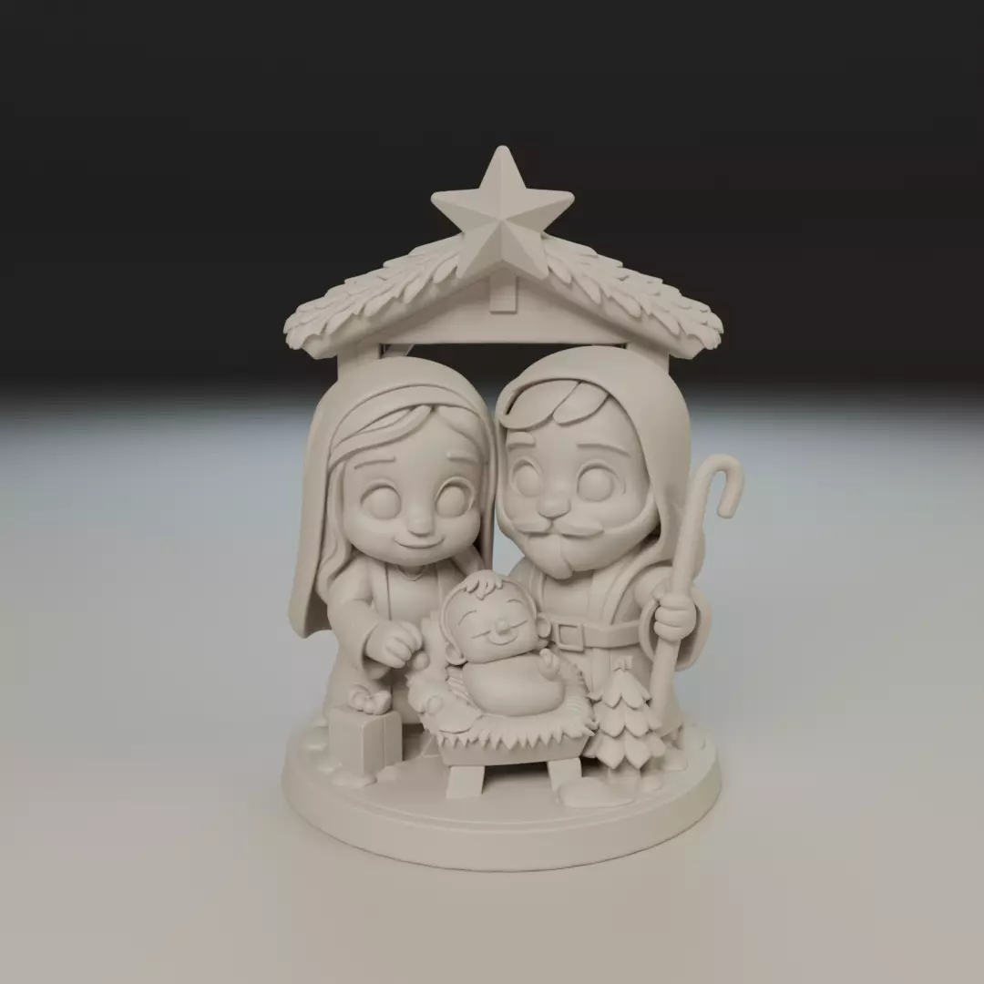 nativity scene 3D print model_16