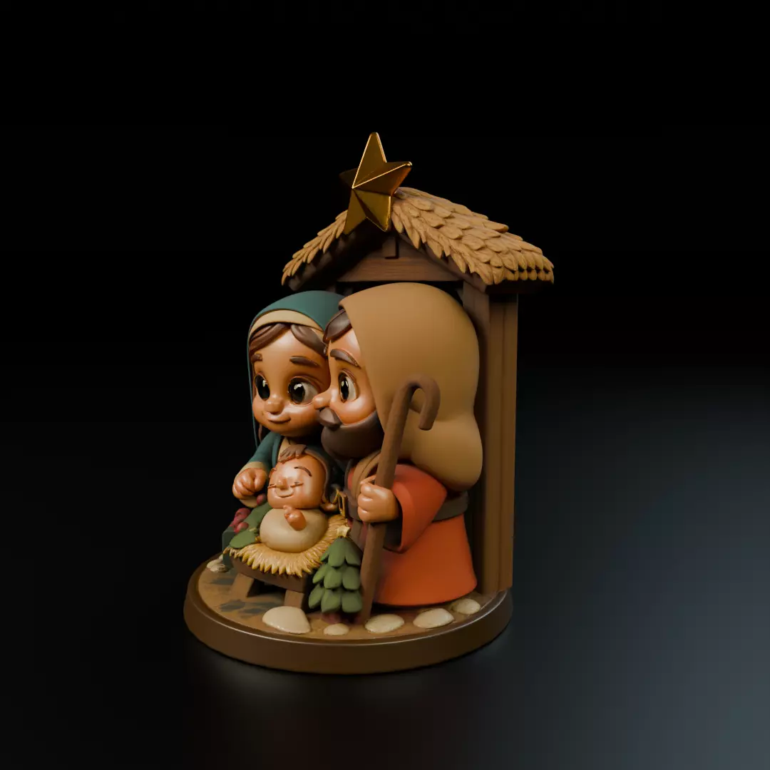 nativity scene 3D print model_9