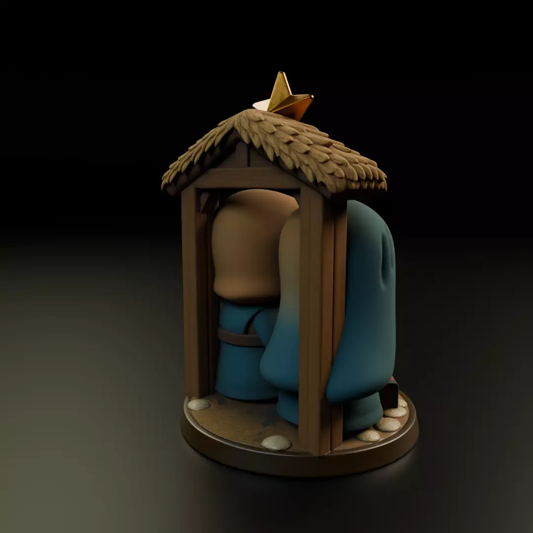 nativity scene 3D print model_13