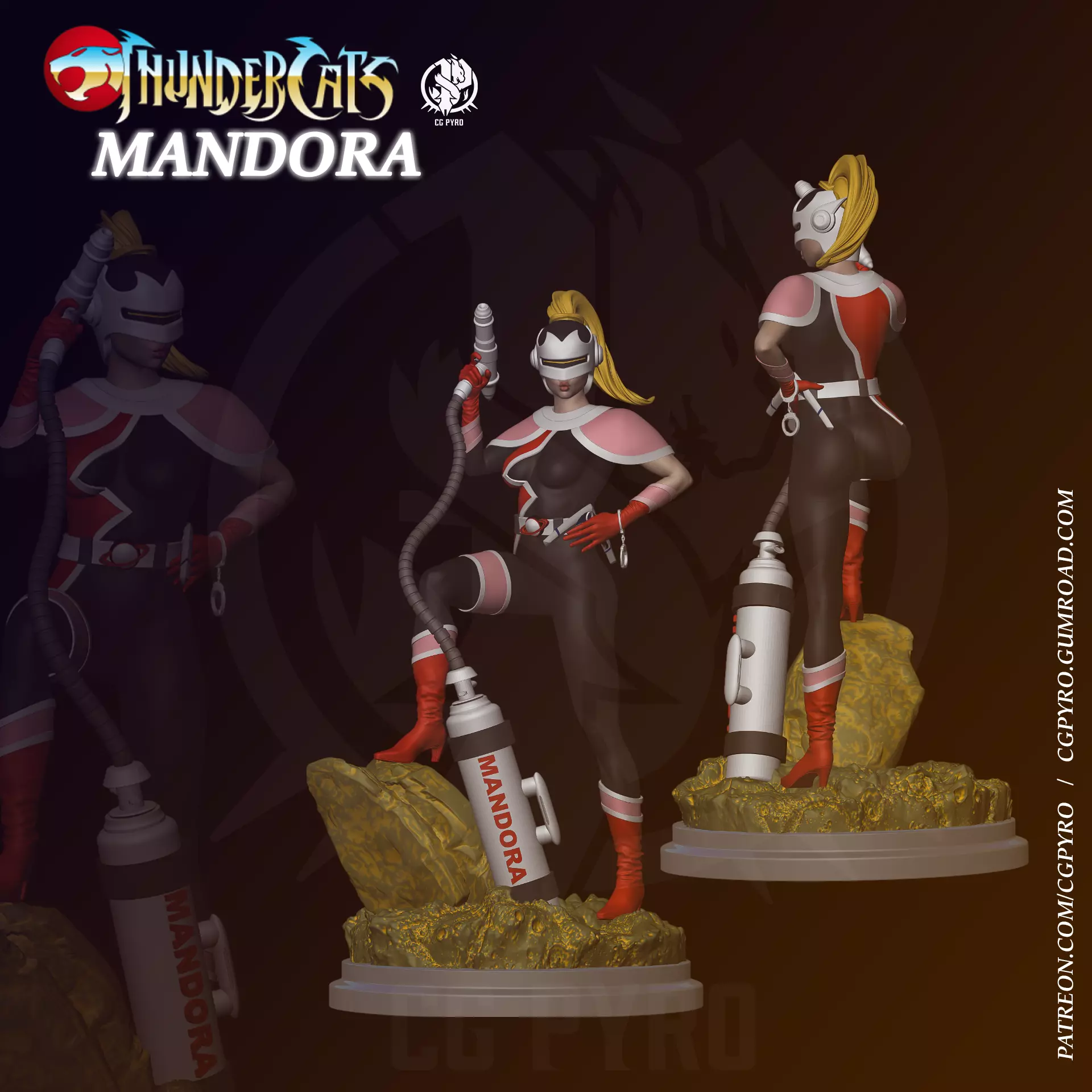 Mandora The Evil ChaserThundercats STL files 3D printing 3D print model_0