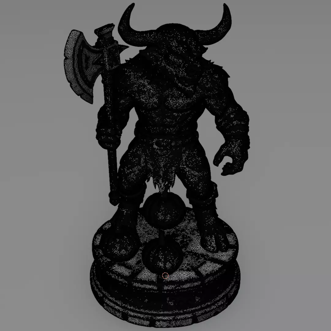 Halloween Minotaur Figurine 3D model for 3D printing 3D print model_11